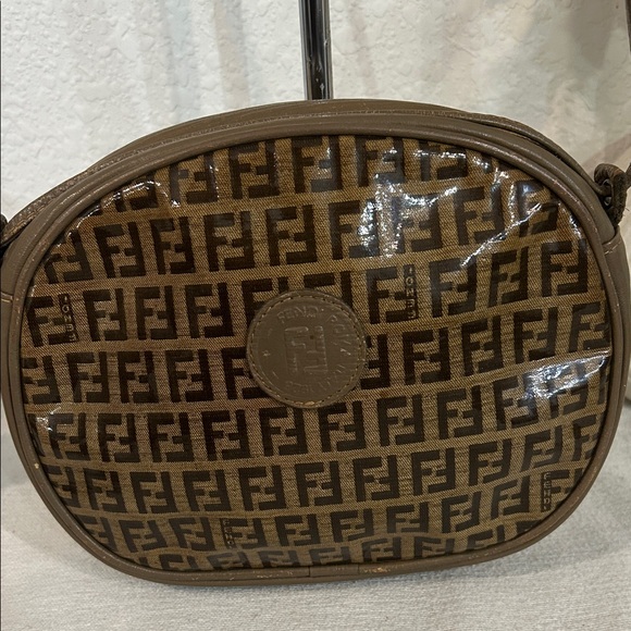 Fendi Handbags - Fendi Tan and Brown Monogram Crossbody /shoulder Bag